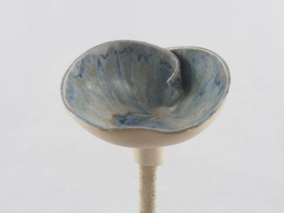 mangeoire céramique oiseau bleu- ciel